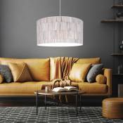 Lampe suspendue lampe de salon lampe suspendue lampe de cuisine d'appoint en bois, papier peint multicolore, 1x douille E27, DxH 50x128 cm