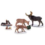 Lemax - Lot de 5 figurines d'animaux sauvages décoratifs