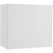 Miliboo - Rangement mural fermé carré finition blanc laqué brillant L55 cm eternel - Blanc