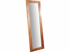 Miroir, long miroir mural rectangulaire, à accrocher au mur, horizontal et vertical, shabby chic, salle de bain, chambre, cadre finition naturelle, gr