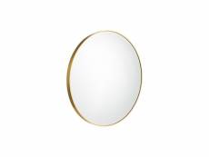 Miroir rond métal doré taille l - kansas - l 60 x l 4 x h 60 cm - neuf