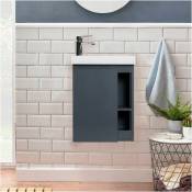 Mob-in - Meuble lave-mains hampton Gris - Gris anthracite