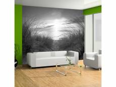 Papier peint plage (noir et blanc) l 100 x h 70 cm