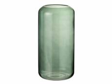 Paris prix - vase déco en verre "cylindre" 32cm vert