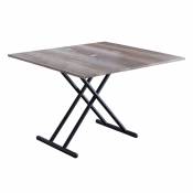Pegane Table basse relevable rectangulaire extensible