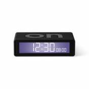 Réveil LCD Flip + Travel / Mini réveil réversible de voyage - Lexon noir en plastique