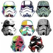 Roommates - Stickers repositionnables Star Wars Casques de Stormtrooper 21,9CM x 92,7CM