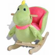 Siège fauteuil chaise à bascule enfant jouet tissu vert