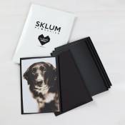 Sklum - Lot de 5 cadres photo magnétiques Garbo Noir - Noir