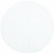 Softy - Tapis Rond à Poils Longs doux Tapis de Salon, Chambre, Couloir (Blanc Neige - 200x200cm)