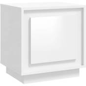 Table de chevet blanc brillant 44x35x45 cm bois d'ingénierie Vidaxl Blanc brillant