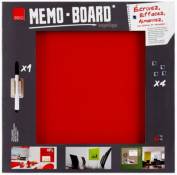 Tableau mémo board rouge 50 x 50 cm