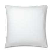 Taie d'oreiller coton et cachemire blanc 50 x 70 cm