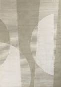 Tapis de salon à poils ras motif abstrait - Vert - 160x230 cm