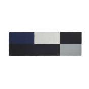 Tapis en laine et coton noir et bleu 80x250 cm Ethan Cook Flat Works: Profondeurs" -"