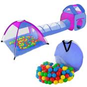 Tente de jeu pour enfants avec tunnel + 200 balles