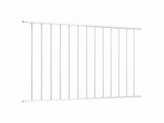 Vidaxl panneau de clôture acier enduit de poudre 1,7x1 m blanc 145225