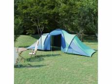 Vidaxl tente de camping pour 6 personnes bleu et vert