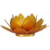 Zen Et Ethnique - Porte Bougie Fleur de Lotus jaune