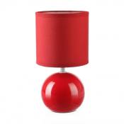 Atmosphera - Lampe céramique Timéo rouge brillant