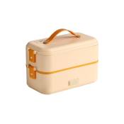 Coocheer - Bento Lunch Box,Gamelle Chauffante Electrique,220V 300W ptc Chauffe Plat Electrique pour Cuiseur à œufs/Cuisson des repas - vert 2 couches