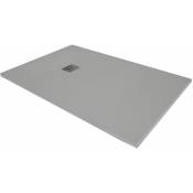 Cosyneo - Receveur de douche en résine extra plat à poser 80x140cm - ciment - rio - Ciment (gris)
