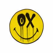 Coussin Smiley OX / Ø 45 cm - Seletti jaune en tissu