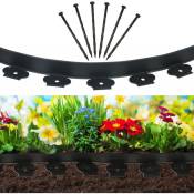 EINFEBEN Bordure de jardin flexible noir - 5 cm x 10