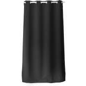 Enjoy Home - Rideau oeillets chaby 140 x 240 cm 100% polyester bachette coloris noir