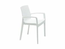 Fauteuil cream empilable / blanc