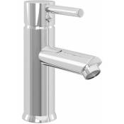 Helloshop26 - Robinet de lavabo de salle de bain robinet d'évier mitigeur de salle de bain salle d'eau maison intérieur finition 17,6 cm chromée