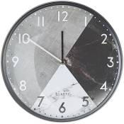 Horloge Murale 33 cm de Diamètre Effet Marbre Gris et Noir Accessoire Déco Tendance pour Salon Chambre Cuisine ou Salle à Manger Moderne Beliani