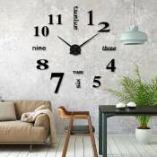 Horloge Murale diy, Horloges Murales 3D diy Design Moderne Horloges Murales Acryliques Stickers Muraux Décoration Horloges pour Bureau Salon Chambre