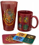 HP - Crests (Mug & Glass, 2 Coasters)
