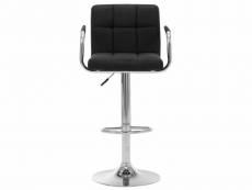 Icaverne - tabourets de bar serie chaise de bar noir tissu
