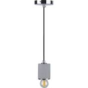 Lampe de plafond - Lampe suspendue - Métal et béton