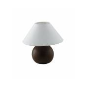 Lampe de table Lume 1 ampoule Tissu,céramique Marron - Marron