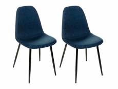 Lot de 2 chaises tyka karel - bleu navy - atmosphera