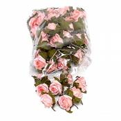 Lot de 50 têtes de roses en mousse - 2 cm - Diverses
