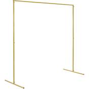 Maerex - Arche porte métal décoratif 2x2m carré couleur doré pour mariage fête d'anniversaire réception photomaton décoration de kit d'arche de ballon