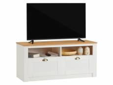 Meuble tv bolton 2 tiroirs de rangement, meuble télé