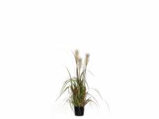 Mica decorations plante artificielle herbe à plumes - h81 cm - blanc 930590