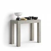 MOBILI FIVER, Table Console Extensible First, Béton,