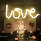 Néon Love Signs Light led Amour Art Décoratif Signe de Chapiteau - Décoration Murale / Décoration de Table pour Fête de Mariage Salle Enfants Salon