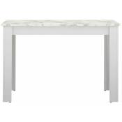 NICE White and Marble Table 110 X 70 - blanc et marbre