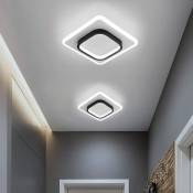 Plafonnier LED Moderne, Lampe de Plafond Carré Mode en Acrylique 28W, Diamètre 24cm, éclairage pour Couloir Balcon Escalier, Blanche Froide 6000K