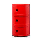 Rangement rouge 3 tiroirs Componibili - Kartell
