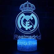 Réveil du club de football Real Madrid 3D / LED, veilleuse