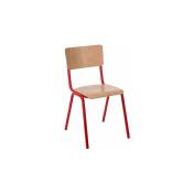 Sans Marque - Chaise Scolaire T6 Color - rouge - Lot