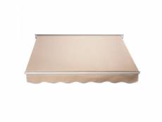 Store banne manuel inclinaison réglable en alu et polyester imperméable 183 x 70cm topstore beige